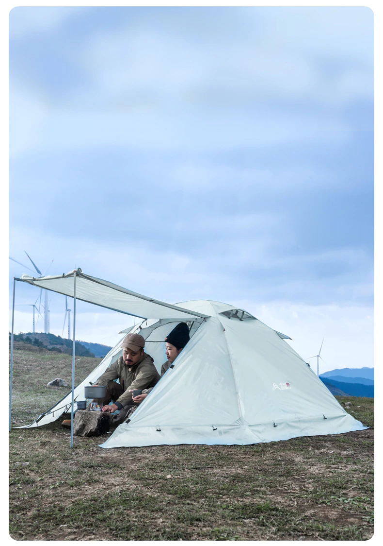 Cheap Goat Tents BSWolf Camping Tent Travel Backpacking 1 2 Person Tent  4 season Winter Skirt Tent Double Layer Waterproof Portable for Fishing   